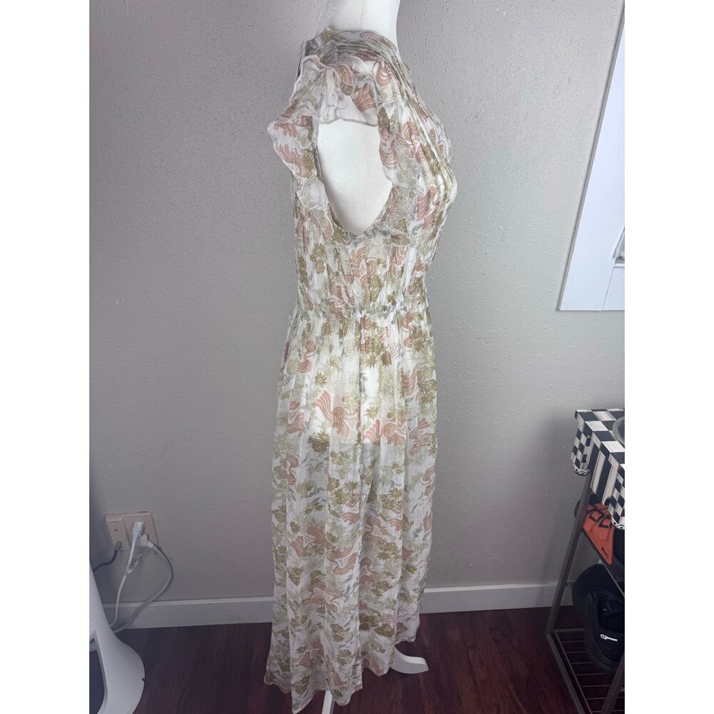 NWT Free People Lady of Avalon Sheer Ruffle Duster size Medium - Picture 4 of 6